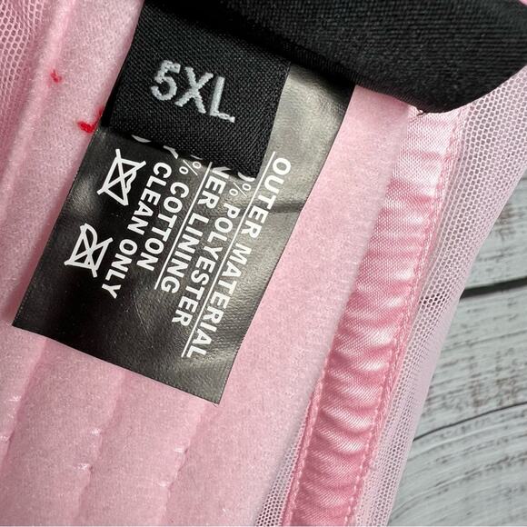 Daisy Corsets Plus Size 5X Lavish Pink Mesh Underwire Bustier Corset Pink - Picture 12 of 15